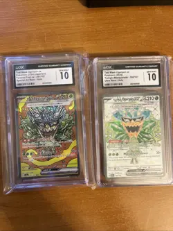 Pokemon Teal Mask Ogerpon EX. Lot Of Two CGC 10 Cards - Image 1