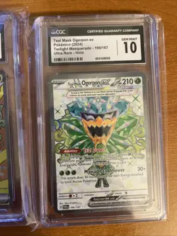 Pokemon Teal Mask Ogerpon EX. Lot Of Two CGC 10 Cards - Image 3