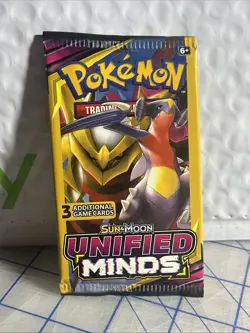 Pokemon Unified Minds - Sun & Moon 3 Card Booster Pack Lot of 4 - Full Art Set - Image 4
