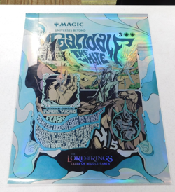 MtG LORD OF THE RINGS Set Promotional Foil Poster Gandalf Magic The Gathering - Image 2