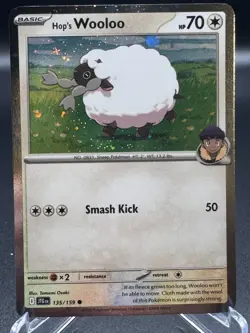 Hop's Wooloo (Cosmos Holo) Pokemon #135/159 Pokemon NM+ - Image 1