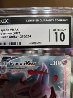 2021 Pokemon fusion strike Espeon VMAX 270/264 - CGC 10 GEM MINT - Image 3