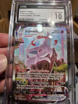 2021 Pokemon fusion strike Espeon VMAX 270/264 - CGC 10 GEM MINT - Image 4