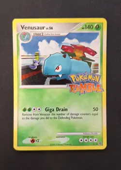 2009 Pokemon TCG #1/16 Venusaur LV. 56 Pokemon Rumble Stamp - Image 1