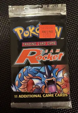 Pokemon Team Rocket Factory Sealed Short Crimp Booster Pack Gyarados Artwork 742818061742 - Image 1