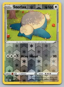 2021 Pokemon Fusion Strike Snorlax 206/264 Reverse Holo NM - Image 1