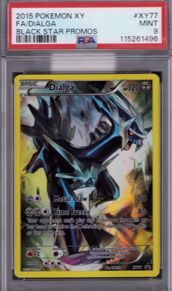 PSA 9 Dialga Full Art XY Black Star Promo 2015 Pokemon Card #XY77 POP 97 - Image 1