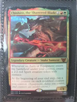 Chishiro, the Shattered Blade FOIL X1 NEC MTG Kamigawa: Neon Dynasty B1 - Image 1