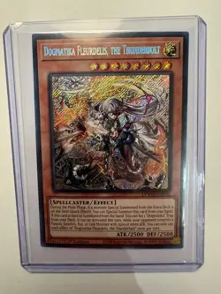 Dogmatika Fleurdelis, the Thunderbolt SECRET RARE Yugioh! DOOD-EN026 NM - Image 1