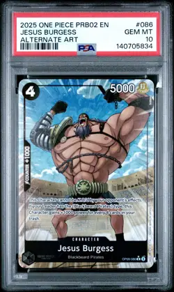 One Piece - Premium Booster Vol. 2 - Jesus Burgess - OP09-086 - Alt Art - PSA 10 - Image 1