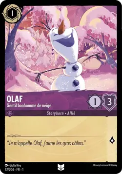 52/204 FOIL ⭐ Olaf, Gentil bonhomme de neige | carte Disney Lorcana FR (2023) - Image 1