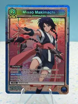 Union Arena CCG Rurouni Kenshin Misao Makimachi UE11BT/RNK-1-025 Super Rare - Image 1
