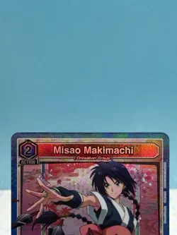 Union Arena CCG Rurouni Kenshin Misao Makimachi UE11BT/RNK-1-025 Super Rare - Image 2