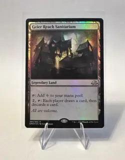 Foil Geier Reach Sanitarium Legendary Land Magic Eldritch Moon holo card - Image 1