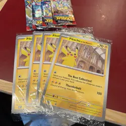 4x Pikachu At The Museum Black Star Promo Jumbo Card SEALED - Image 1