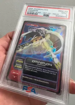 PSA 9 Omnimon DM-133 Holo Foil 1st Edition Digimon Card CCG Hybrid Warriors Mint - Image 3