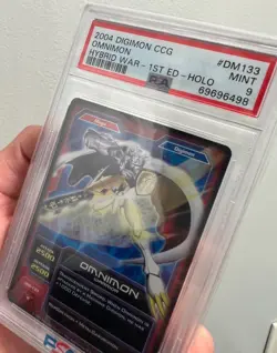 PSA 9 Omnimon DM-133 Holo Foil 1st Edition Digimon Card CCG Hybrid Warriors Mint - Image 4