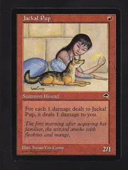 MTG Tempest Jackal Pup - Image 1