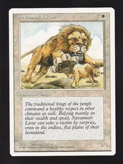MTG 4th Edition Savannah Lions - Image 1