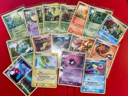 Lot de 15 cartes Pokemon FR starters + Holo - Block EX FR (lot 06) DAMAGED - Image 1