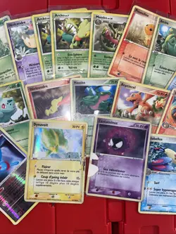 Lot de 15 cartes Pokemon FR starters + Holo - Block EX FR (lot 06) DAMAGED - Image 3