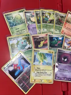 Lot de 15 cartes Pokemon FR starters + Holo - Block EX FR (lot 06) DAMAGED - Image 4