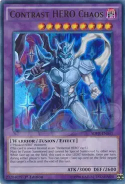 Yugioh - Contrast HERO Chaos - 1st Edition Ultra Rare NM - Free Holographic Card - Image 1