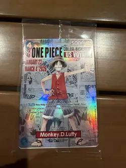 SEALED One Piece Monkey D. Luffy US Voyage College Basketball Promo Card - Image 1