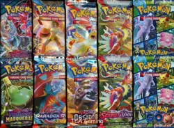 10x Pokemon Booster Pack Lot - AUTHENTIC, UNWEIGHED, & SEALED Cards - Image 1