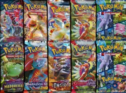 10x Pokemon Booster Pack Lot - AUTHENTIC, UNWEIGHED, & SEALED Cards - Image 2