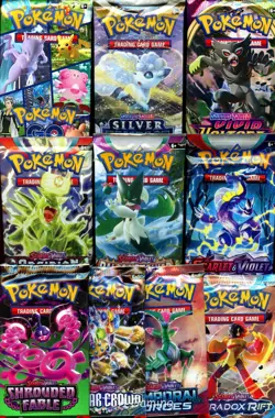 10x Pokemon Booster Pack Lot AUTHENTIC, UNWEIGHED, & SEALED Cards! NO DUPLICATES - Image 1