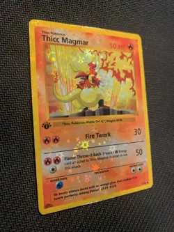 Thicc Magmar (Alternative Custom Art ) Holografic Card - Image 2