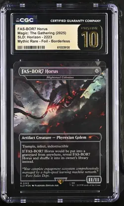 BLIGHTSTEEL COLOSSUS Secret Lair FAS-BOR7 Horus Foil Horizon CGC Pristine 10 MTG - Image 1