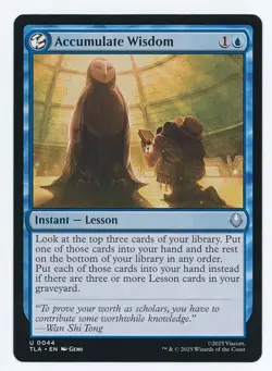 Accumulate Wisdom #0044 MTG Avatar: The Last Airbender Magic The Gathering - Image 1