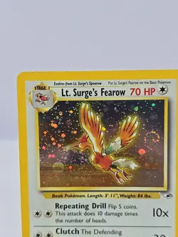 Pokemon Lt. Surge's Fearow Gym Heroes 7/132 Holo Rare Lp / Nm w/ SWIRL - Image 2