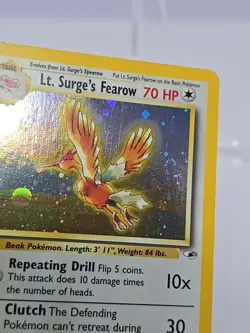 Pokemon Lt. Surge's Fearow Gym Heroes 7/132 Holo Rare Lp / Nm w/ SWIRL - Image 4