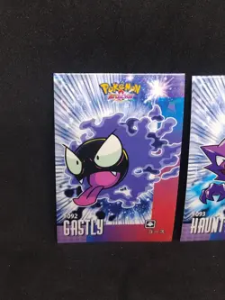 Gastly Haunter Gengar Attacks Database Cracked Ice Holo Kanto Pokemon Set Of 3 - Image 2
