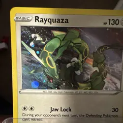 Pokemon TCG: Rayquaza SWSH029 Black Star Promo Cosmos Holo 2 Swirls NM - Image 1