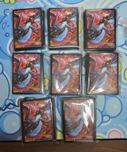 9x Phantasmal Flames UPC Sleeves - 65x New Sealed Mega Charizard Pokemon 2025 - Image 1