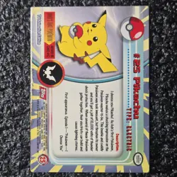 Pikachu #25 Topps Non-Holo Pokemon - Image 2