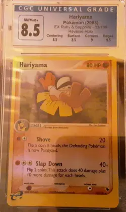 Pokemon Hariyama EX Ruby Sapphire Reverse Holo CGC 8.5 NM-MT Subs Vintage 2003 - Image 1
