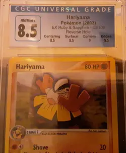 Pokemon Hariyama EX Ruby Sapphire Reverse Holo CGC 8.5 NM-MT Subs Vintage 2003 - Image 2