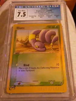 Pokemon Ekans Reverse Holo 64/100 EX Sandstorm Vintage WOTC CGC 7.5 NM Subs - Image 1