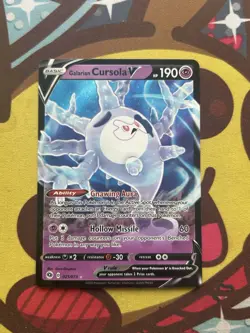 Pokemon Galarian Cursola V 021/073 - SWSH Champions Path - Half Art - Image 1