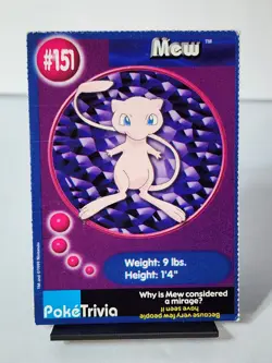 Mew #151 Pokemon Burger King Promo PokeTrivia VINTAGE - Image 1