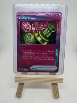 Pokemon TCG Unfair Stamp Scarlet & Violet-Twilight Masquerade 165/167 Holo NM/M - Image 1