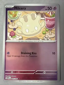 Pokemon TCG * Phantasmal Flames * 43/94 Milcery REVERSE HOLO Common * FRESH PK - Image 1