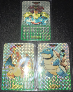 Pokemon Carddass Bandai 1996 Green Prism Set Charizard Blastoise Venusaur Used - Image 1