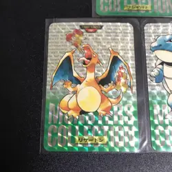 Pokemon Carddass Bandai 1996 Green Prism Set Charizard Blastoise Venusaur Used - Image 4