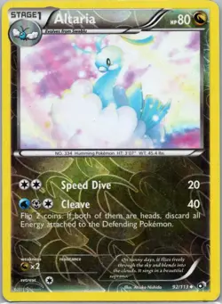 Pokemon TCG Altaria 92/113 Legendary Treasures Rev Holo MP - Image 1